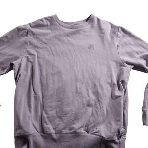 Fila Sweatshirt Mens XL Purple Crewneck Pullover Small Logo Fleece Casual Solid